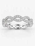 1.00 Ct Round Diamond Pavé Stackable Wedding Ring – Gold & Platinum