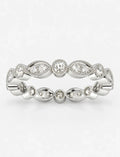 Round Diamond Milgrain Stackable 0.50 Carat Full Eternity Ring In Gold & Platinum