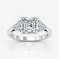 IGI Certified Lab Grown Rosa Vintage Asscher Cut Diamond Engagement Ring in Gold & Platinum – 1–4Ct