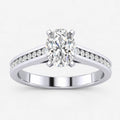IGI Certified Oval Diamond Channel Set Engagement Ring in Gold & Platinum - 1.00Ct-5.00Ct