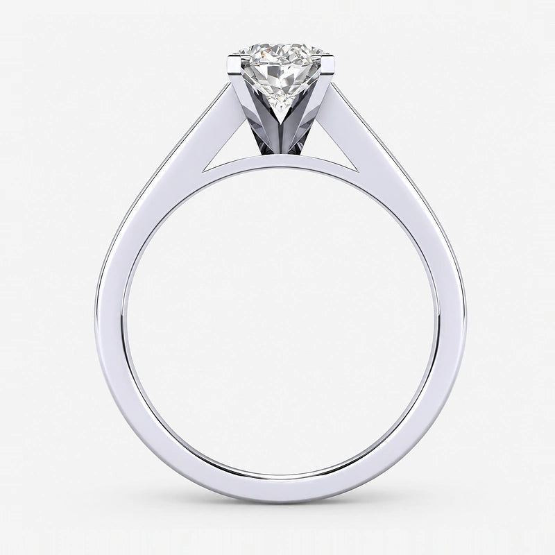 IGI Certified Oval Diamond Channel Set Engagement Ring in Gold & Platinum - 1.00Ct-5.00Ct
