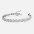 UK Hallmarked 100% Natural Round 5.00Ct Diamond Bezel Set Tennis Bracelet 9k'Gold