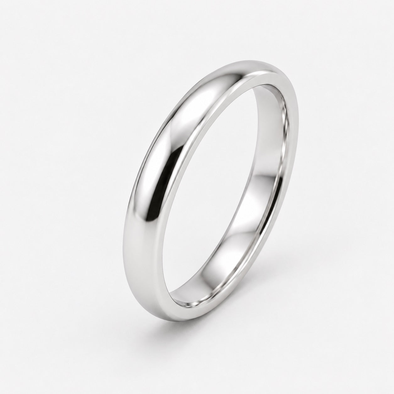 Classic Court Shape 2mm Plain Women's Wedding Band