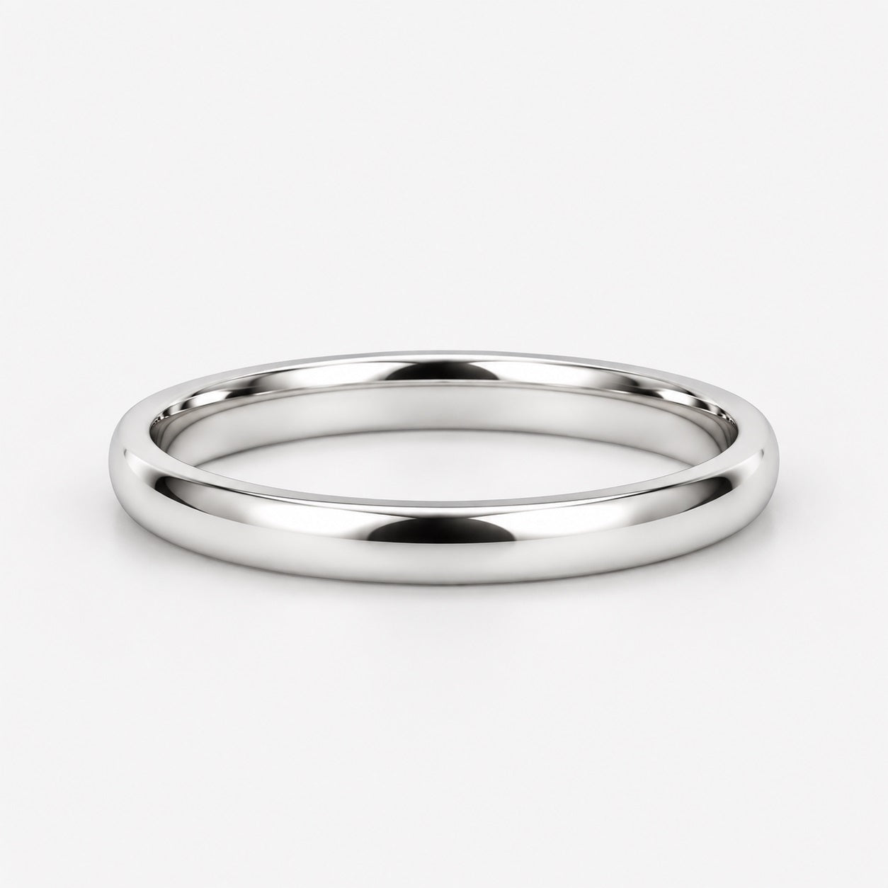 Classic Court Shape 2mm Plain Women's Wedding Band