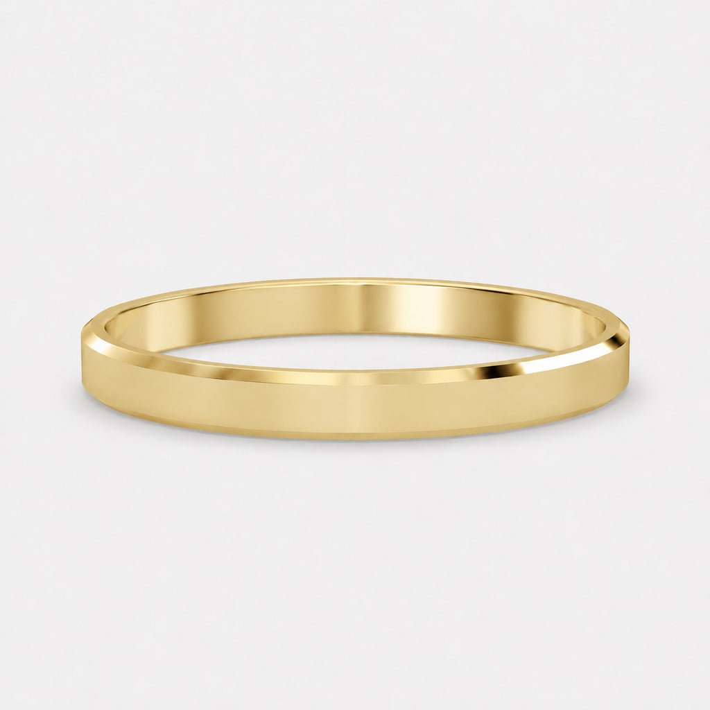 Classic Court Shape 2mm Plain Women's Wedding Band