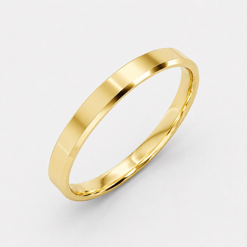 Classic Court Shape 2mm Plain Women's Wedding Band