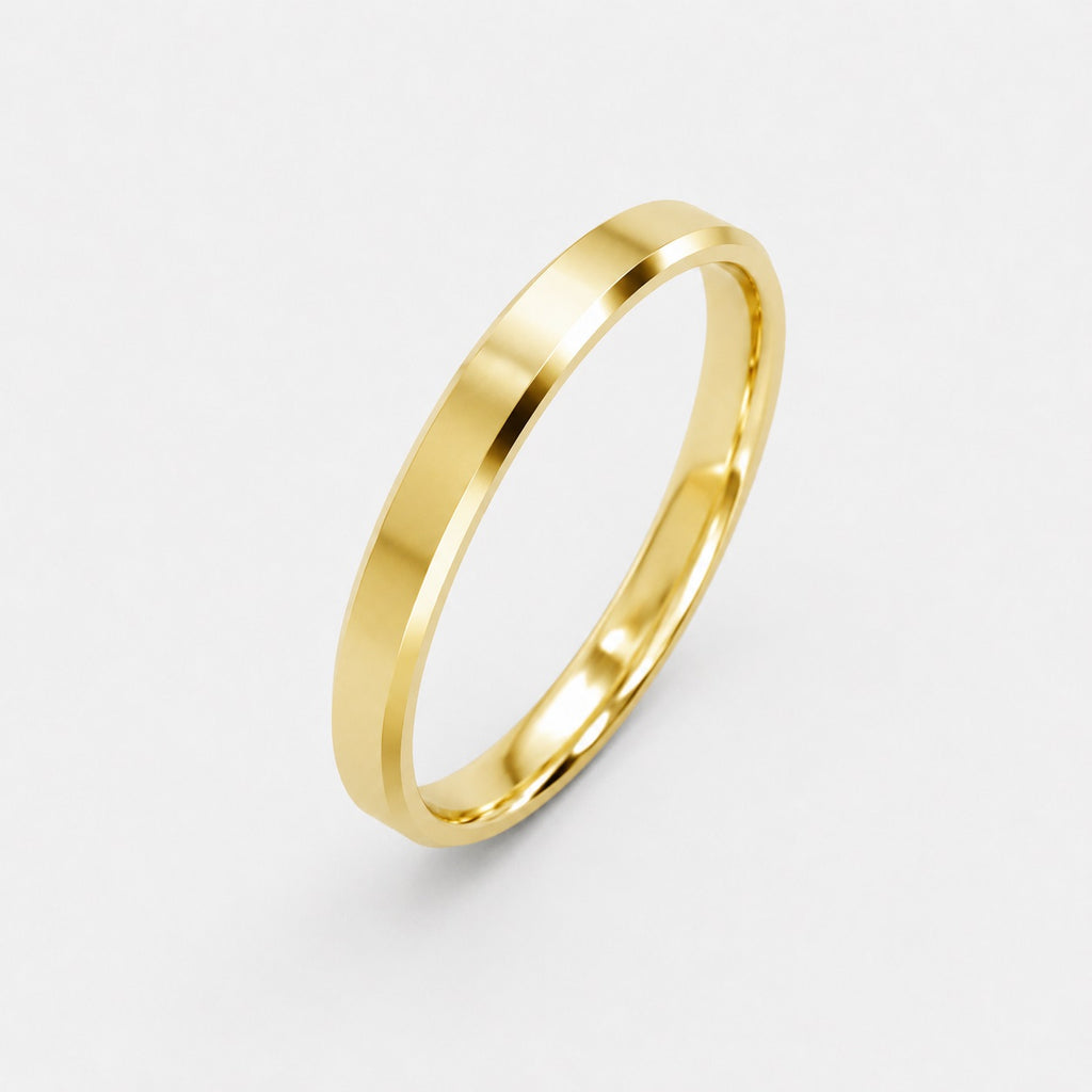 Classic Court Shape 2mm Plain Women's Wedding Band