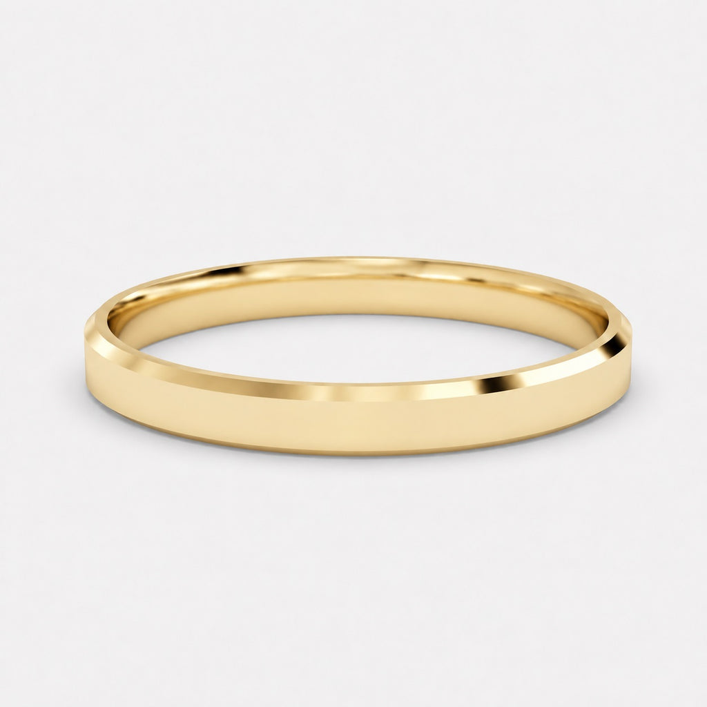 Classic Court Shape 2mm Plain Women's Wedding Band