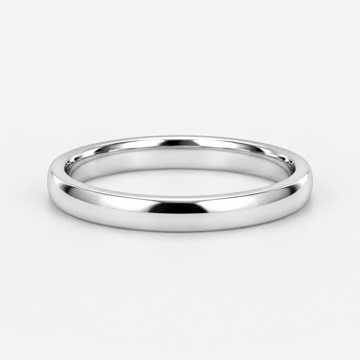 Classic Court Shape 2mm Plain Women's Wedding Band