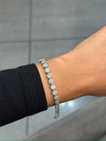 100 % Natural 7.00Ct Round Old European Cut Diamond Crown Set Tennis Bracelet 9k White Gold