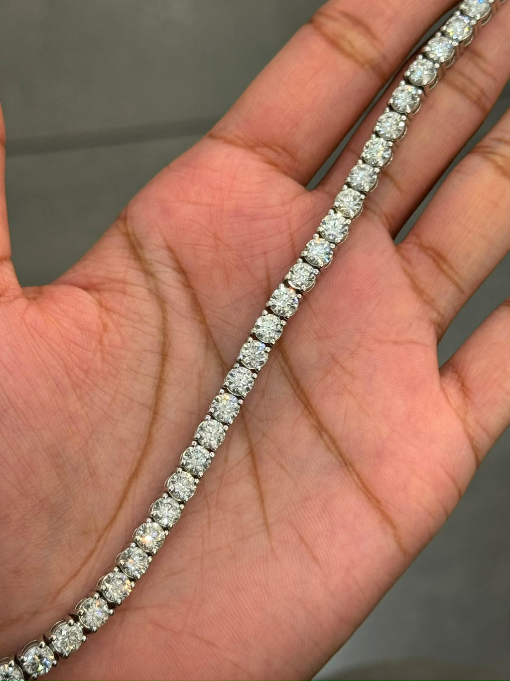 100% Natural 11.00 Carat Round Diamond D-E/VS Tennis Bracelet 950 Platinum