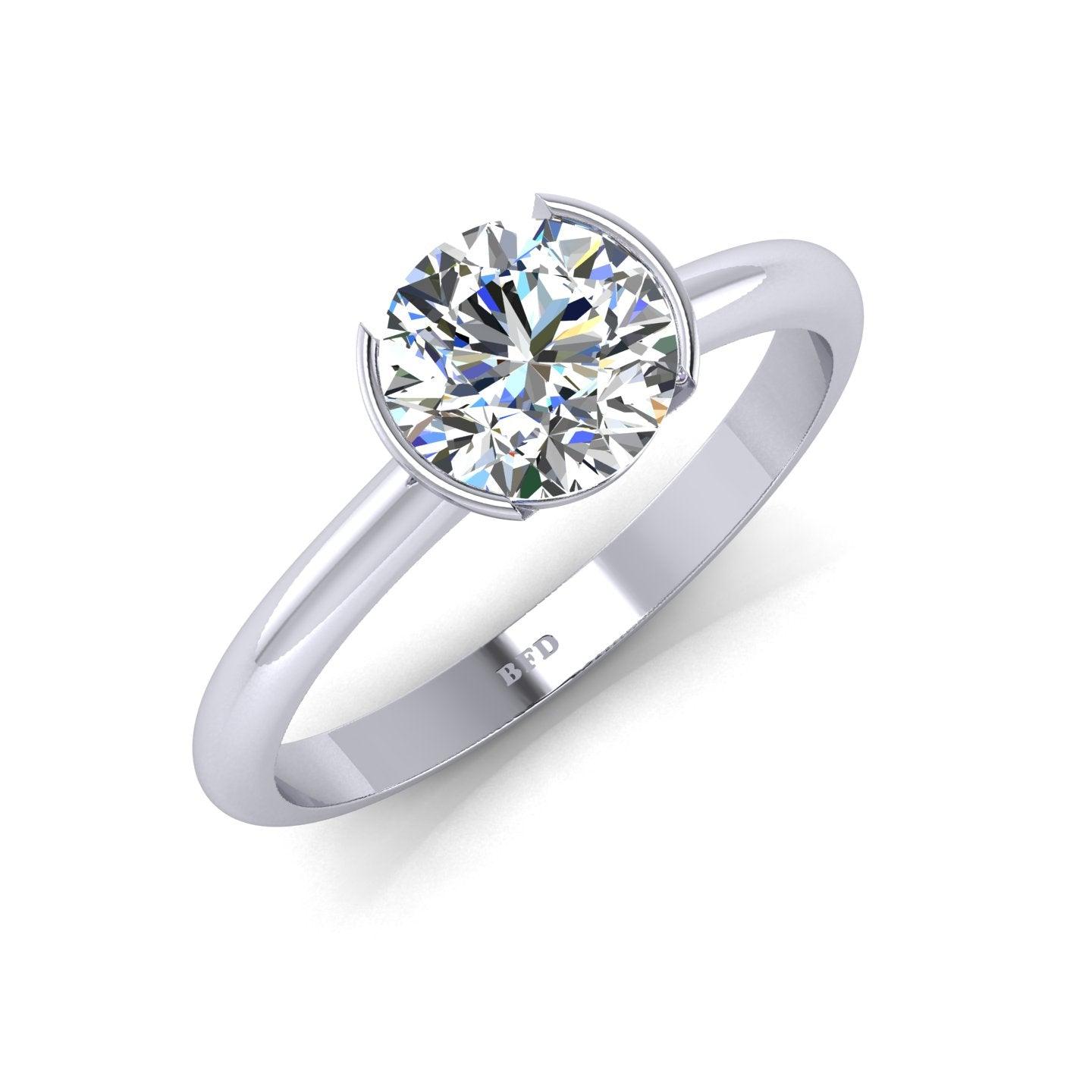 Certified Round Diamond Solitaire Engagement Ring 1.00CT E/VS