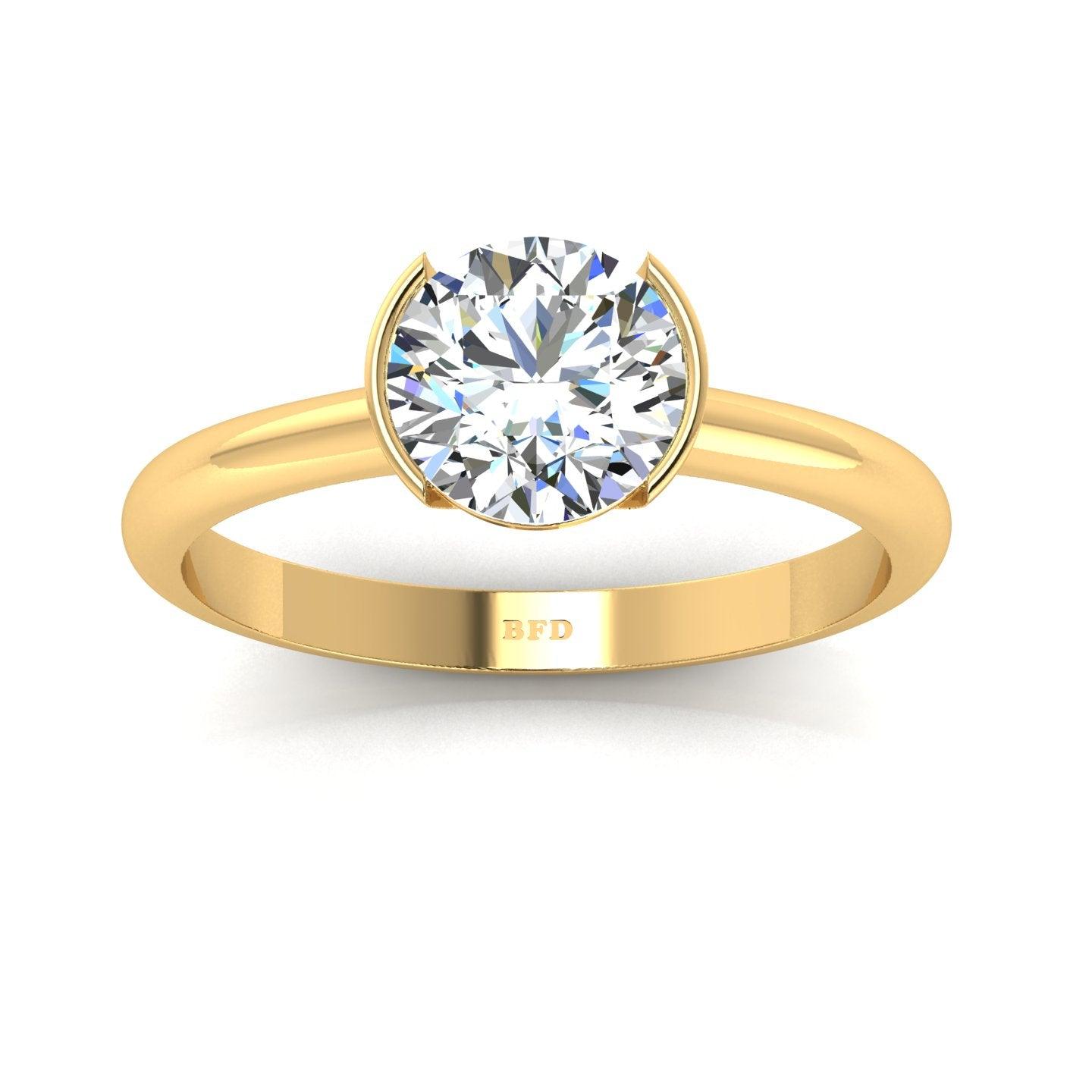 Certified Round Diamond Solitaire Engagement Ring 1.00CT E/VS