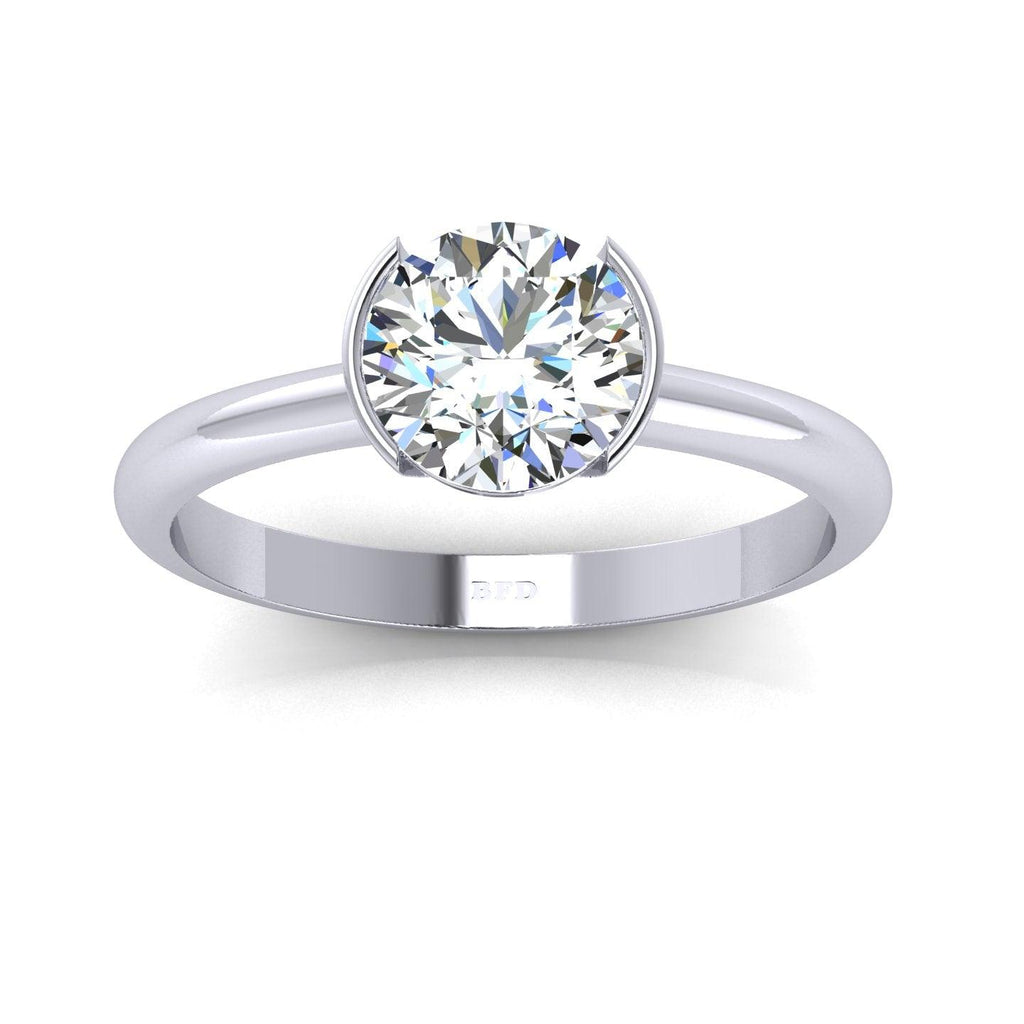 Certified Round Diamond Solitaire Engagement Ring 1.00CT E/VS