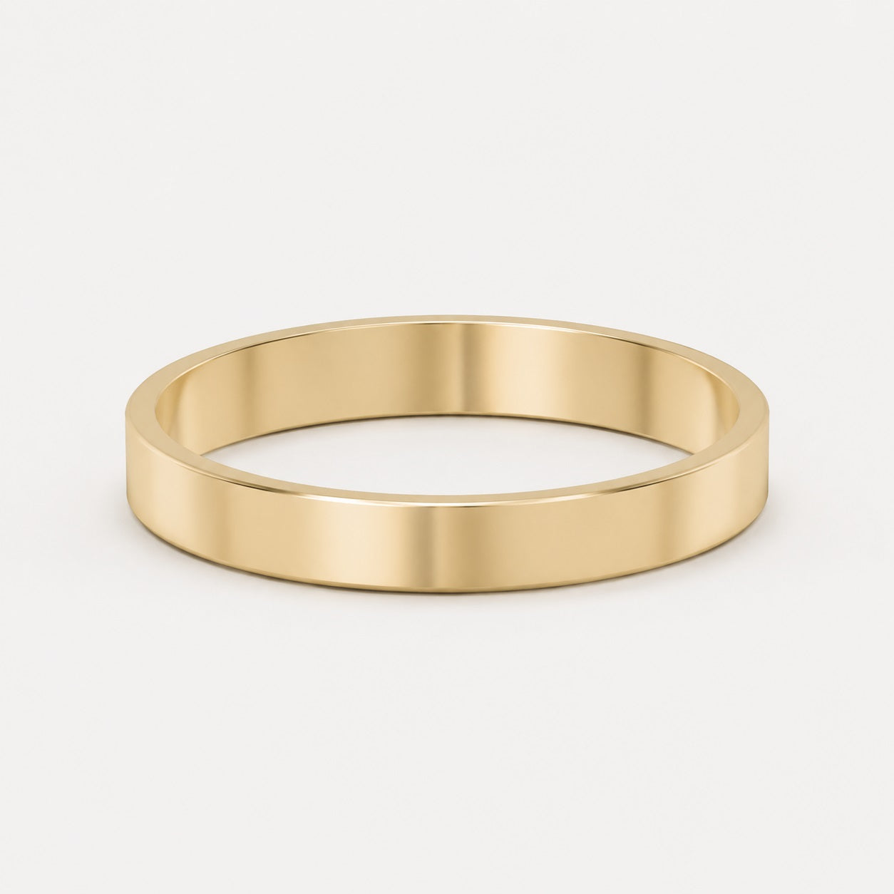 Classic Court Shape 3mm Plain Women's Wedding Band
