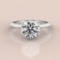 IGI Certified 2-3Ct D/VVS 6 Claw Round Diamond Engagement Ring in Platinum / 18k Gold