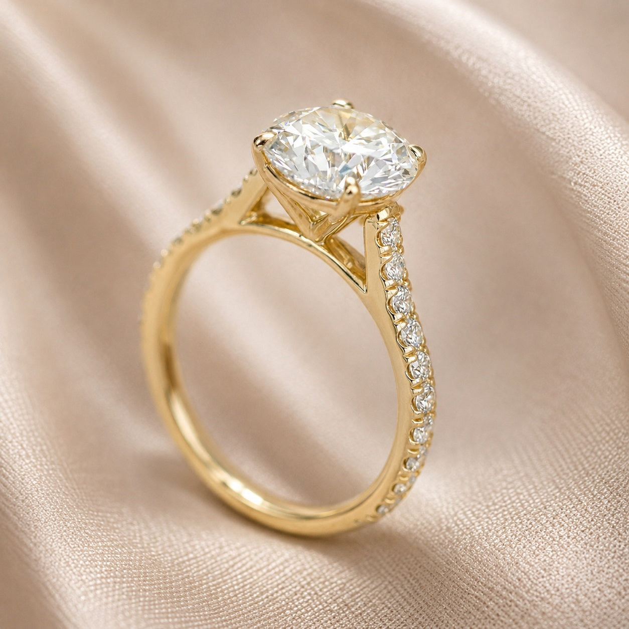 IGI Certified 5.50Ct Huge Round Diamond Engagement Ring Platinum / Gold