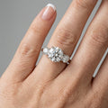 Best Seller ! D/VS Classic Round Diamond Trilogy Engagement Ring in Platinum