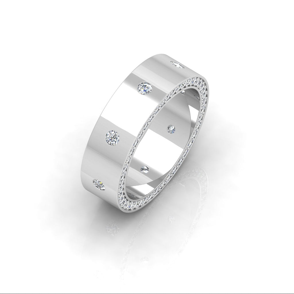 D/VVS 1.50CT Lab Grown Round Diamond Men’s Wedding Ring