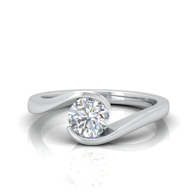 1.00 Carat D/VS Lab Round Diamond Solitaire Engagement Ring For Women
