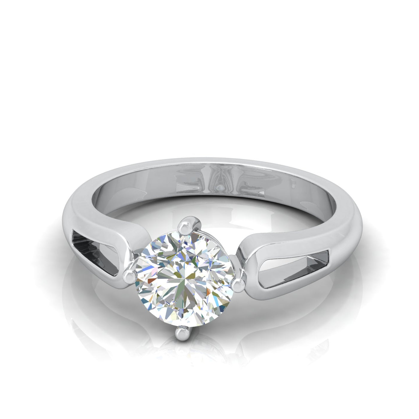 Classic 2.00 Carat D/VS Lab Round Diamond Solitaire Engagement Ring For Women