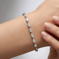 3.00ct Marquise Diamond Tennis Bracelet - 9k White Gold