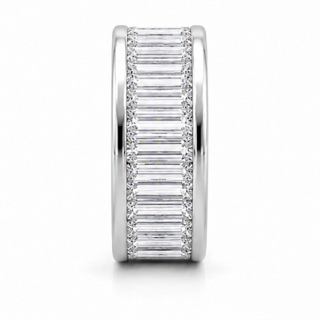 3.00 Carat Baguette Diamond Channel Set Full Eternity Ring in Gold & Platinum