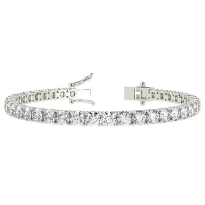 Top Most Quality D/VVS 5.00Ct Natural Round Diamond Tennis Bracelet Crafted in Platinum