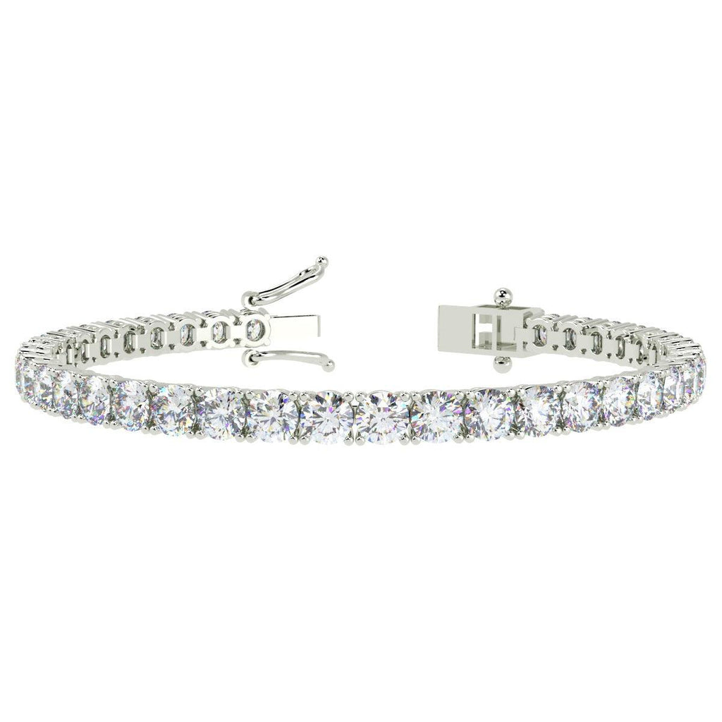 7.00ct Round Diamond Tennis Bracelet - Platinum