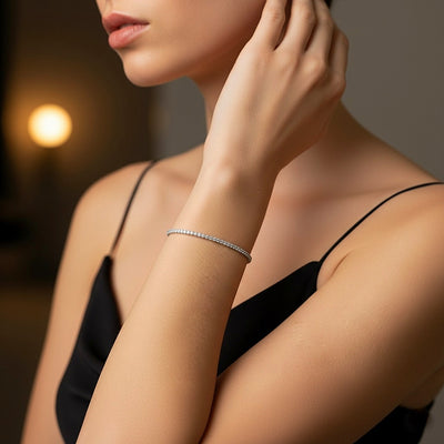 3.00ct Lab Grown Diamond Tennis Bracelet – D/VVS Quality | 9k Gold