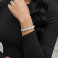 D/VS 30.00ct Lab Diamond Claw Set Tennis Bracelet in 9k Gold | 1.1ct Each Diamond