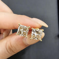 yellow gold stud earring
