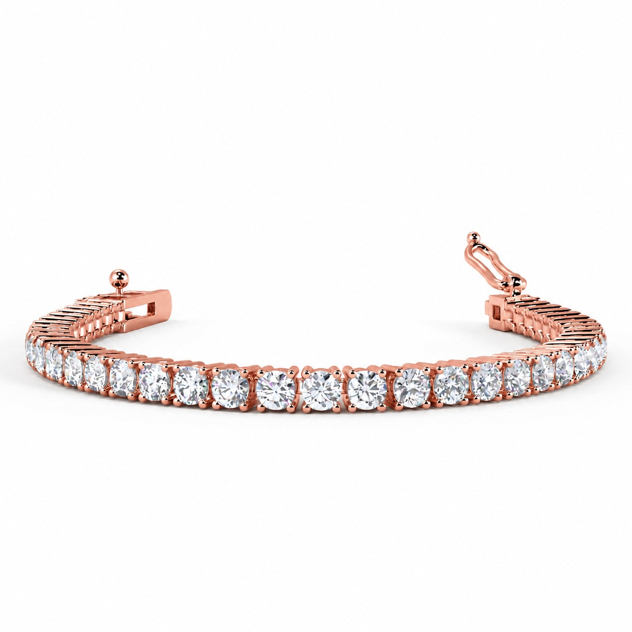 D/VVS Round Diamonds Tennis Bracelet 9k'Gold (3.00-10.00 CT)