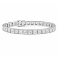3.00ct Princess Diamond Tennis Bracelet - 9k White Gold