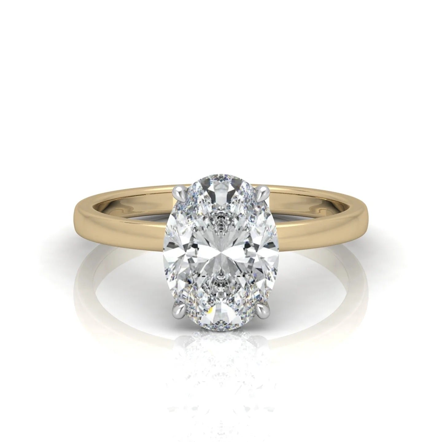 10.50CT IGI E/VS Oval Diamond Hidden Halo Engagement Ring in Two-Tone