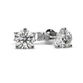 Round Lab Diamond Martini Stud Earrings - 1.00Ct - 2.00Ct