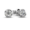 Round Lab Diamond Designer Stud Earrings - 1.00Ct - 2.00Ct