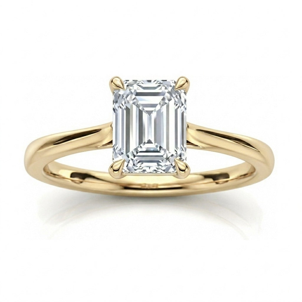 D/VVS Lab Grown Diamond Solitaire Engagement Ring