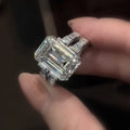 IGI Certified Emerald Lab Diamond Luxuries Engagement Ring in Platinum