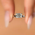 Clearance IGI Certified Emerald Diamond Solitaire Engagement Ring in Platinum 2.00Ct F/VVS-VS