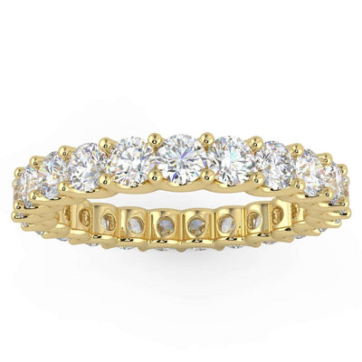 1.00 Ct Round Diamond " U " Prong Full Eternity Ring in 18k Gold / Platinum