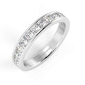 0.50CT to 1.00CT Beautiful Princess Diamond Channel Set Half Eternity Ring