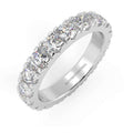 2.00Ct D/VS Round Diamond Micro Pave Set Full Eternity Ring in Hallmarked Platinum & 18k Gold