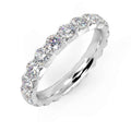 1.00ct Round Diamond French Pave Full Eternity Ring in Hallmarked Platinum