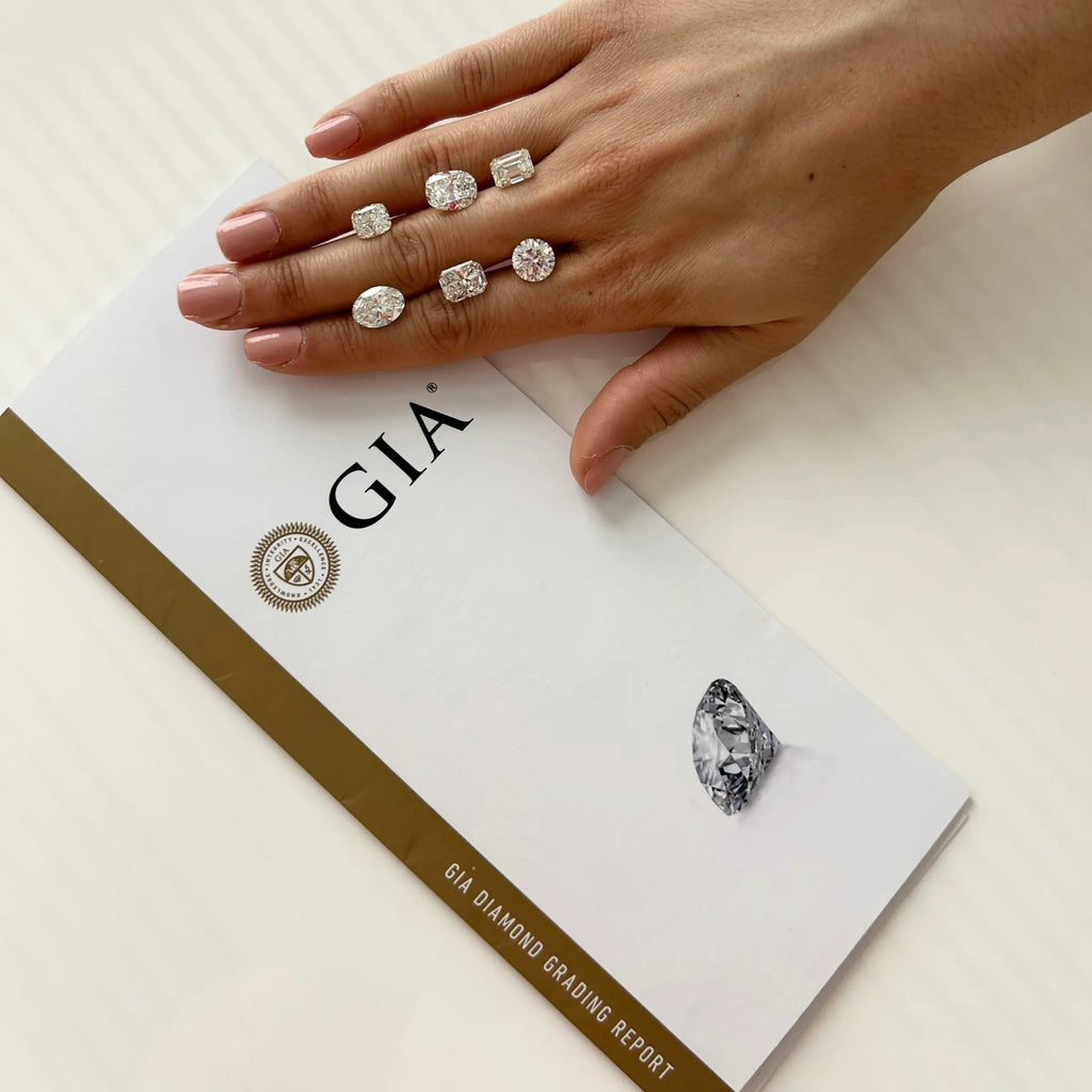 luxury GIA certified earth mine diamond stud earrings for women in platinum
