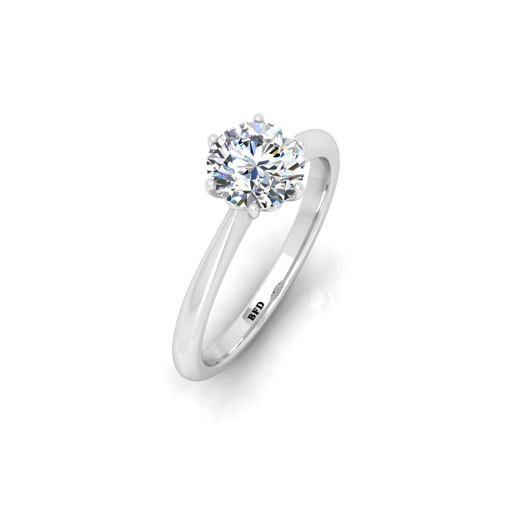 Certified Round Diamond Solitaire Engagement Ring - E/VS 1.00 Carat
