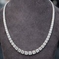Last Piece D/VS 25.00Ct Round Diamond Graduated Necklace in Hallmarked 9k White Gold