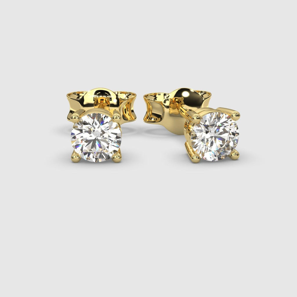 Best Gift ! D/VVS Round Diamond Stud Earrings in White Gold - 0.25 - 0.50Carat