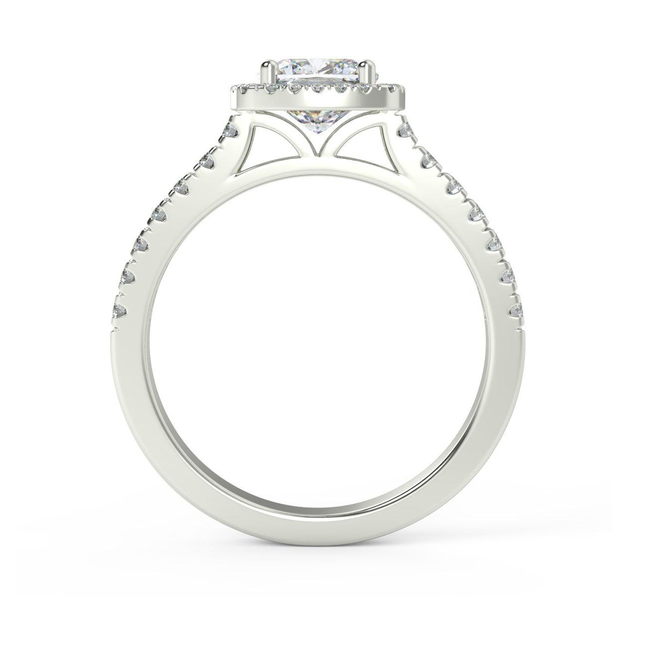 Last Piece IGI Certified Huge Cushion Diamond Halo Engagement Ring Platinum
