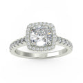 Last Piece IGI Certified Huge Cushion Diamond Halo Engagement Ring Platinum
